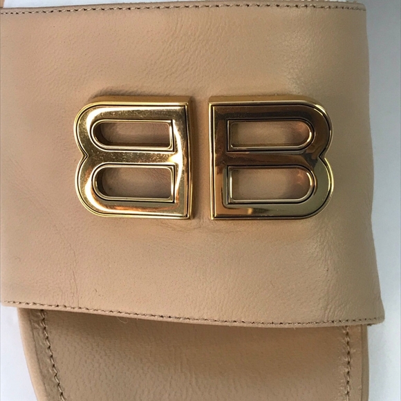 New Authentic BalenciagaBb Logo Plaque Heeled Mules - Picture 5 of 12